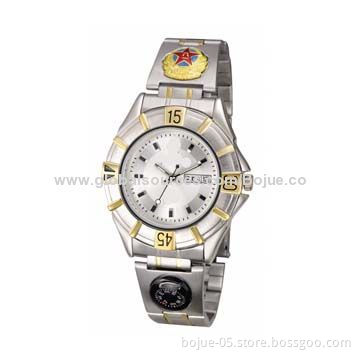 China Army Watch with Silver and Gold Color Plating